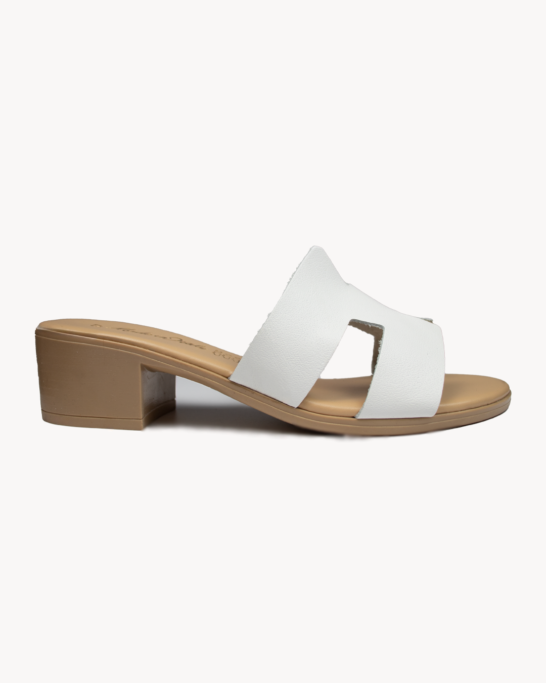 Sandalo H in pelle con tacco