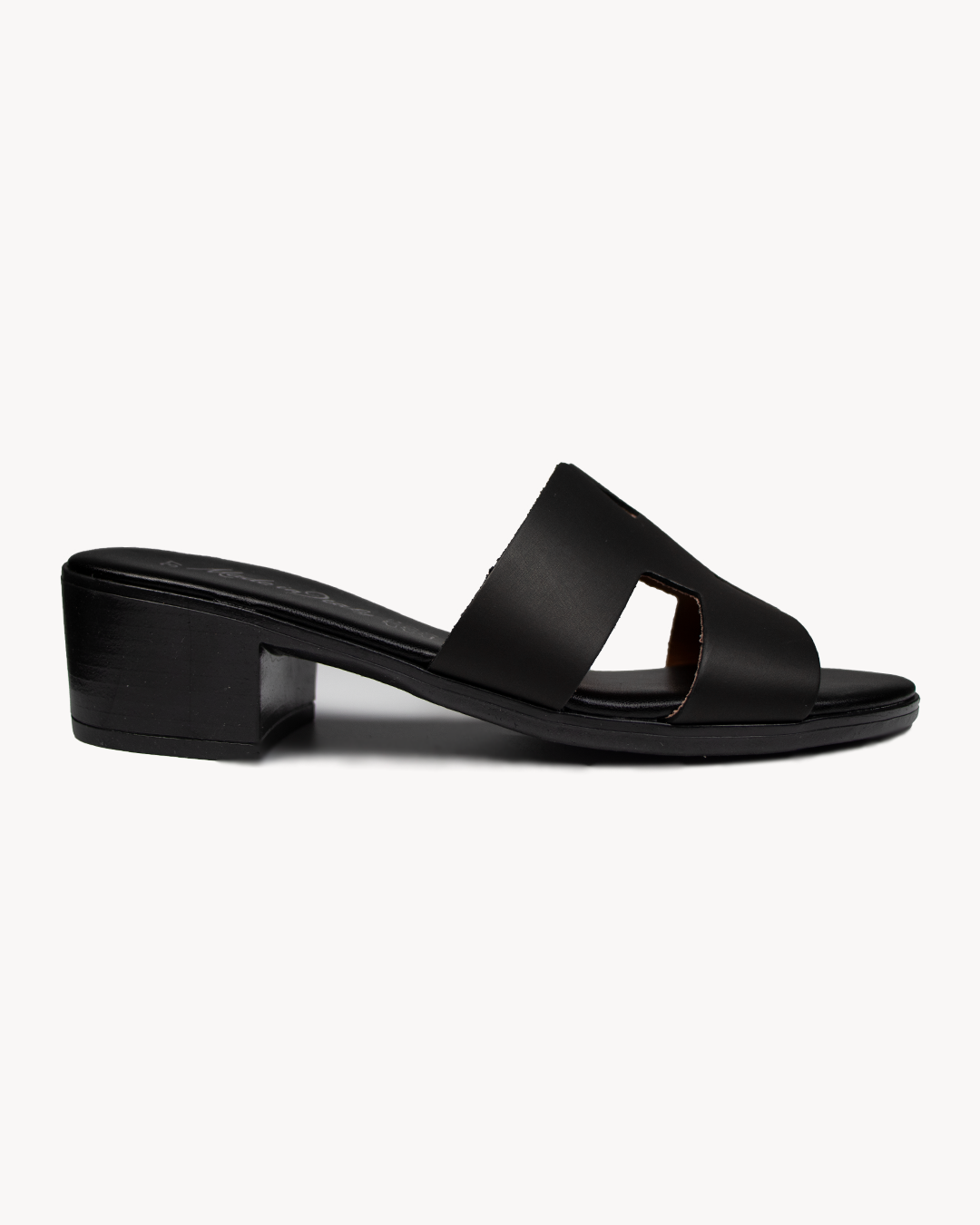 Sandalo H in pelle con tacco