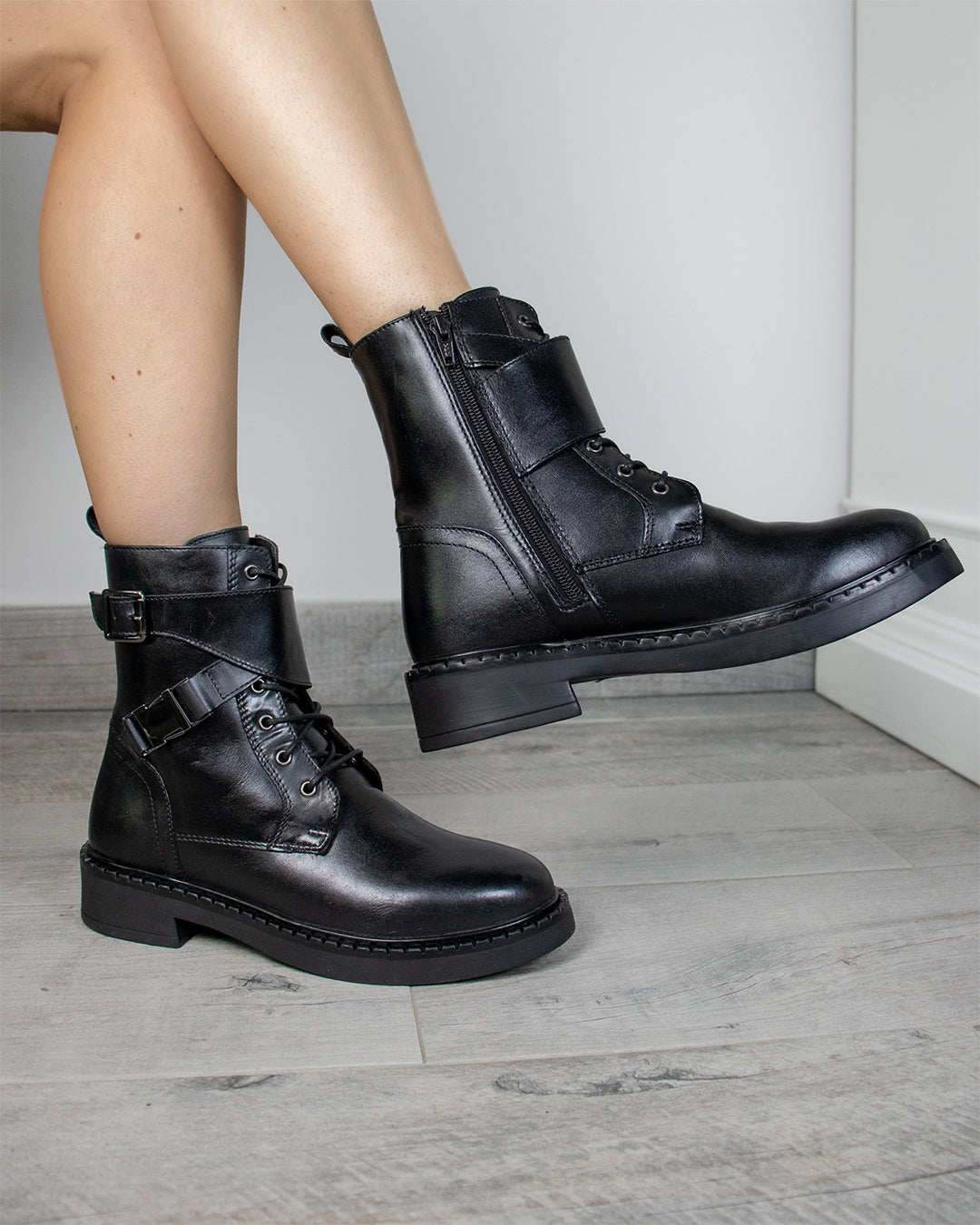 Stivali Shanghai in pelle