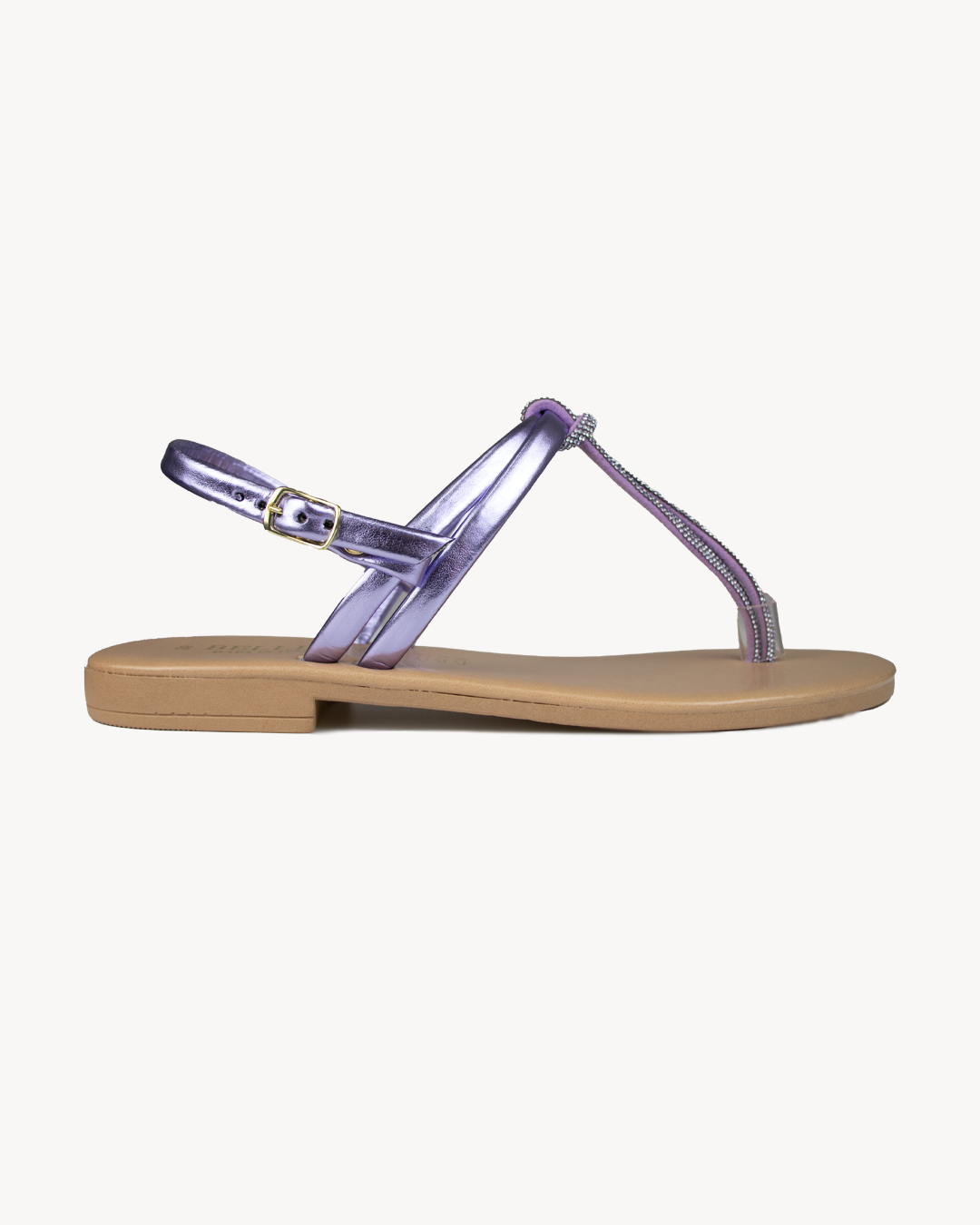 Sandalo donna Bellini Nodo in vera pelle con strass