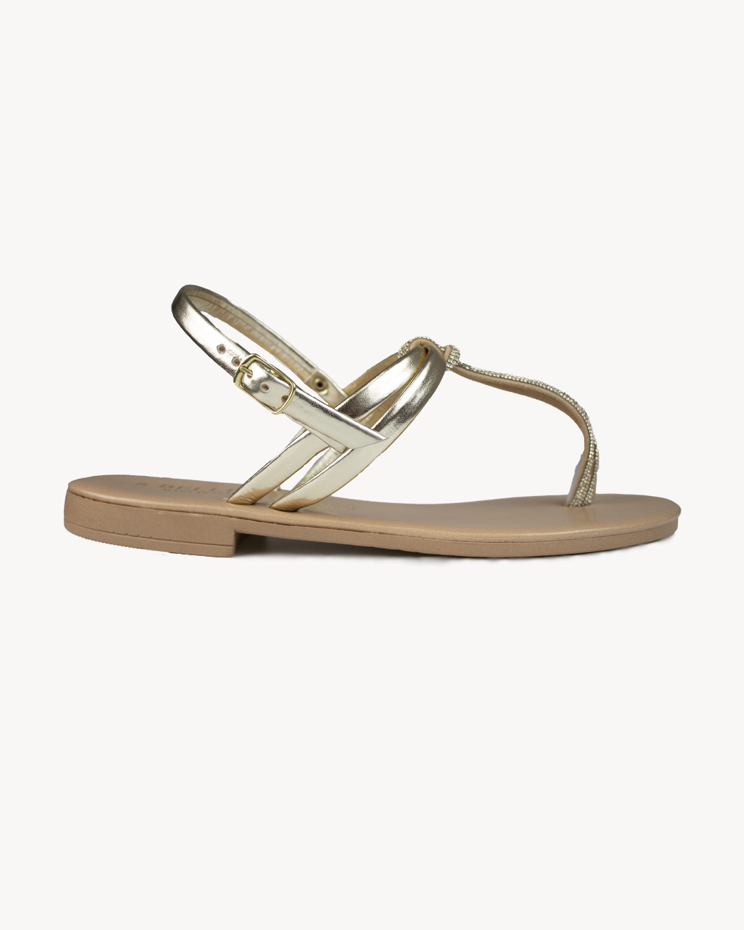 Sandalo donna Bellini Nodo in vera pelle con strass