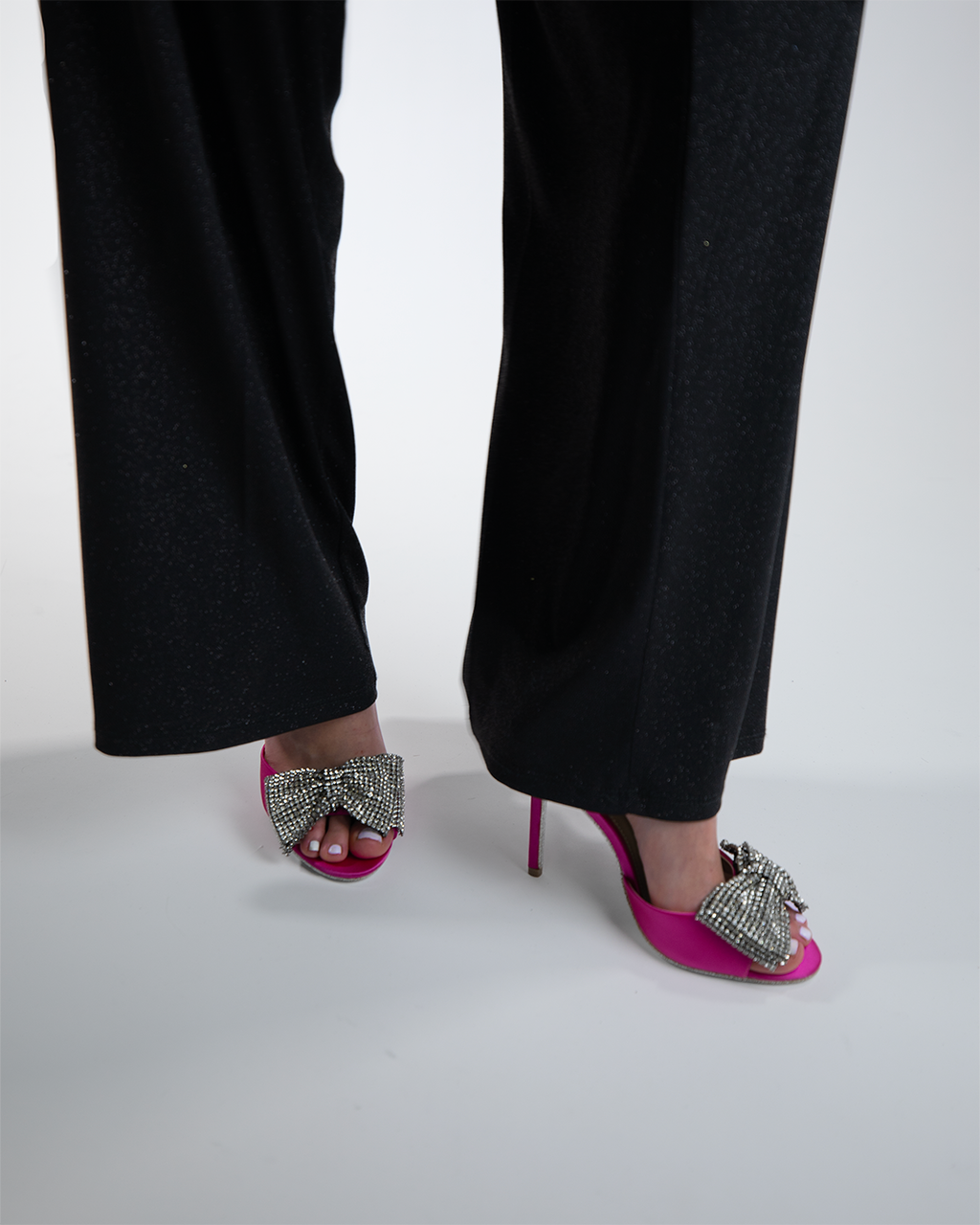 110mm Satin Bow Sandals