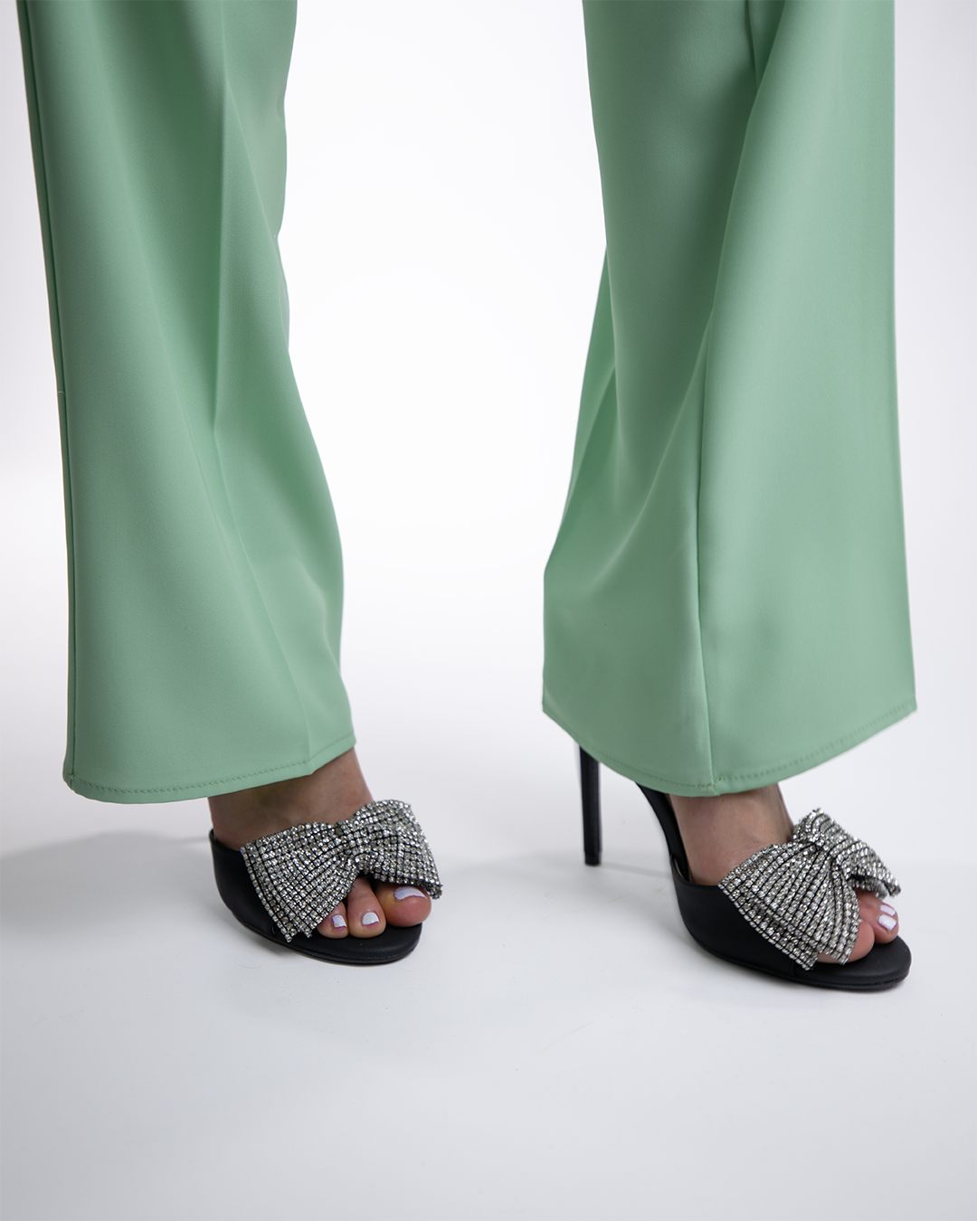 110mm Satin Bow Sandals
