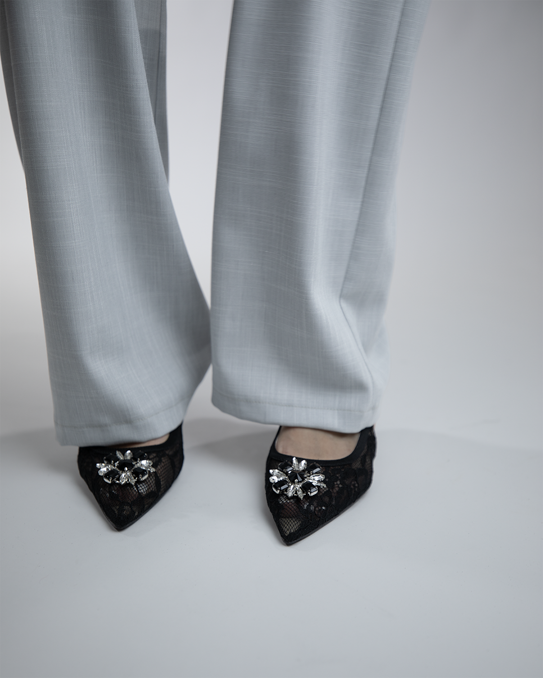 Slingback in pizzo