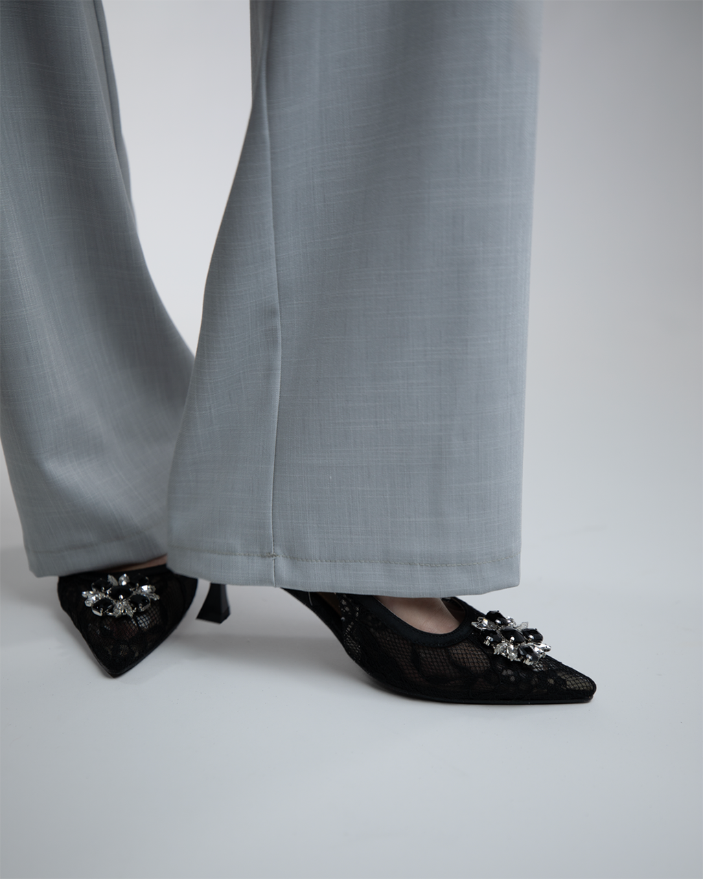 Slingback in pizzo
