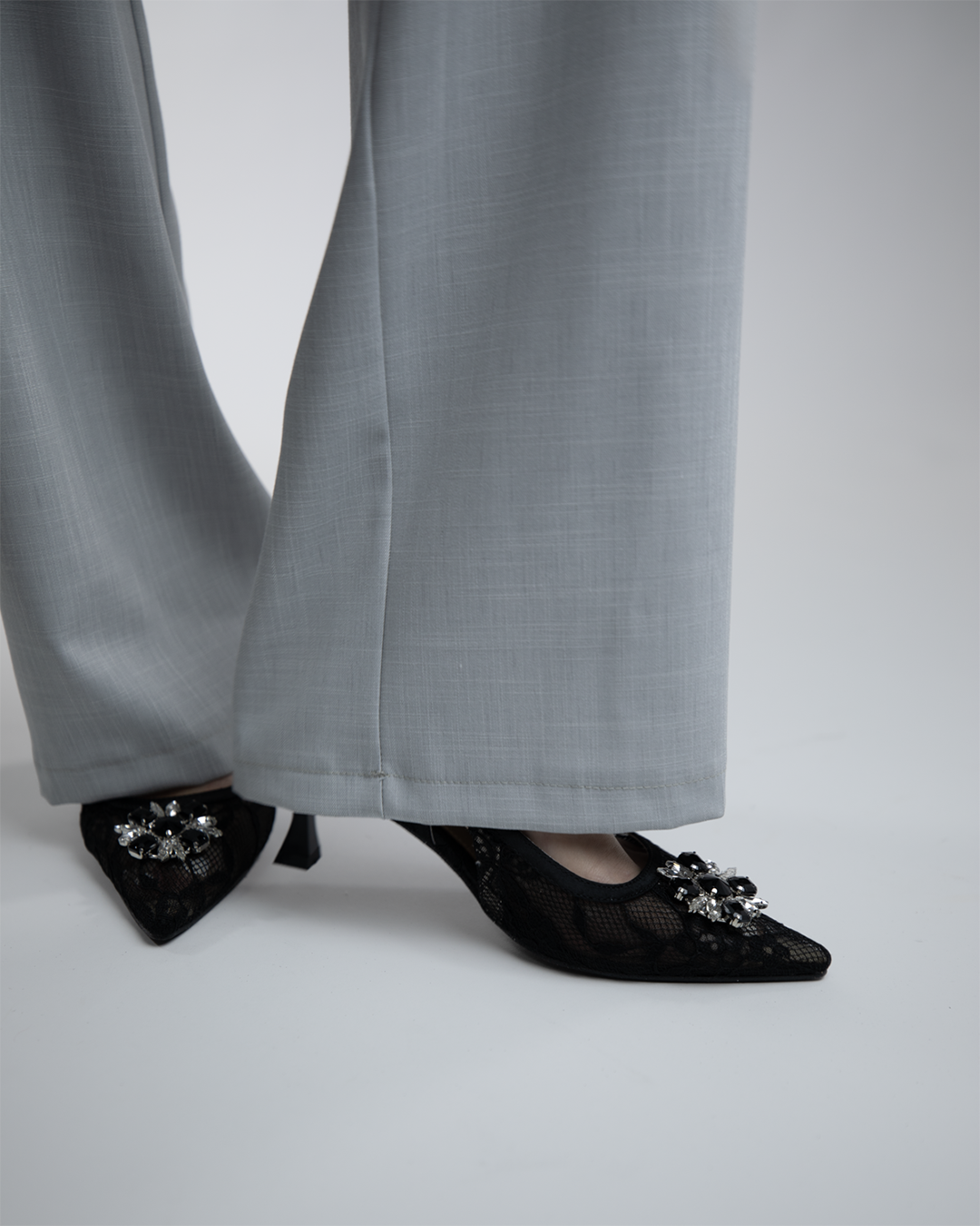 Slingback in pizzo