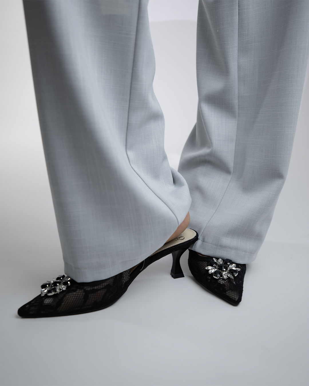 Slingback in pizzo