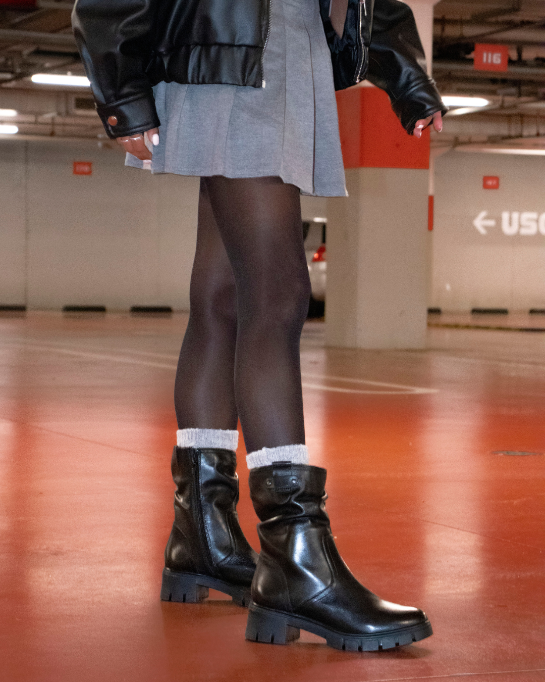 Leather Biker Boots