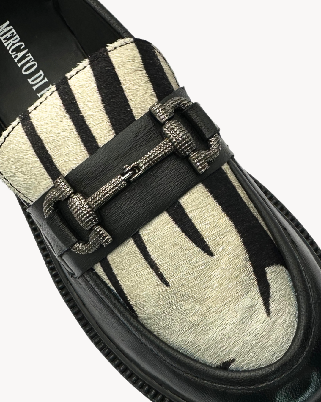 Mocassino in pelle tiger print