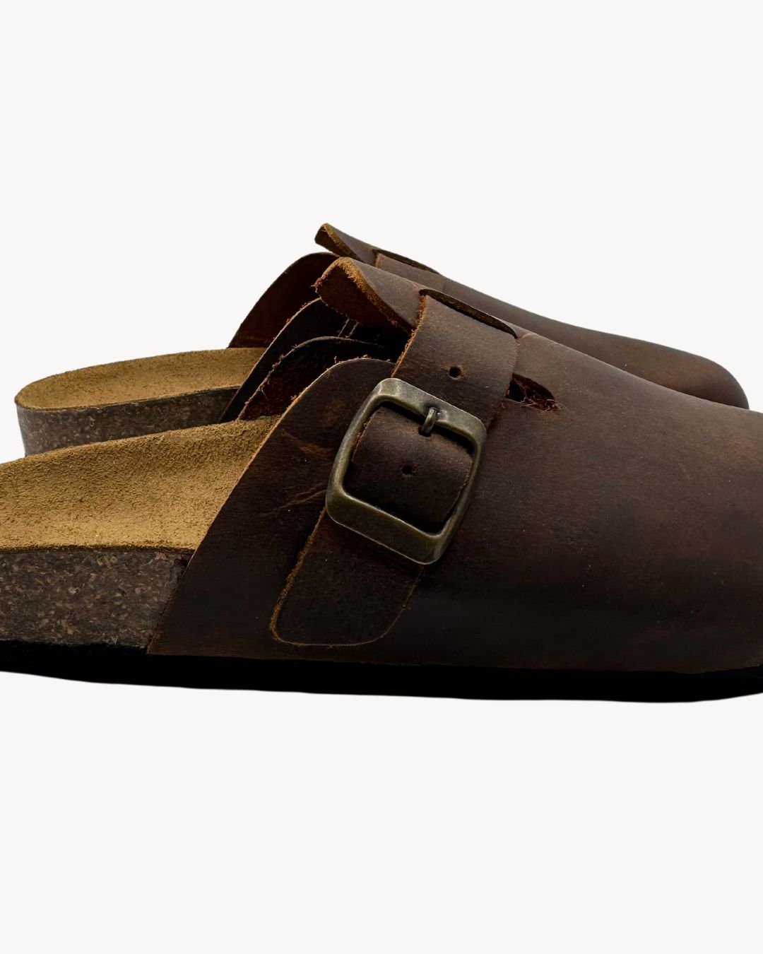 Oiled Leather Mules