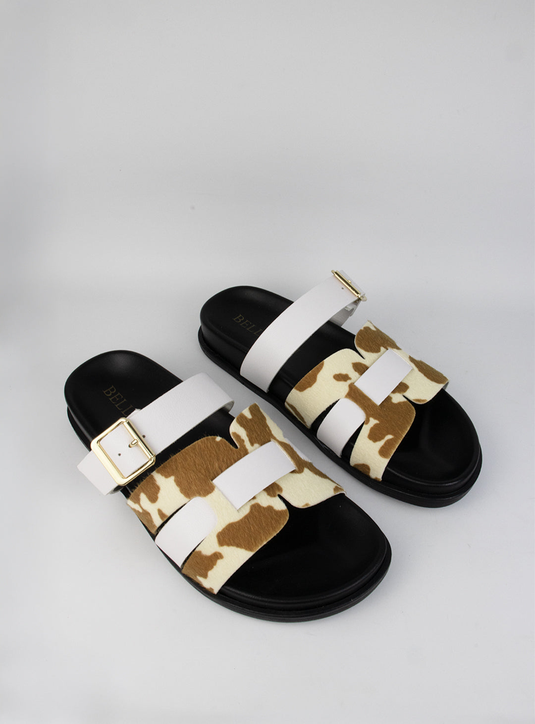 Sandalo donna Bellini Cipro in vera pelle animalier