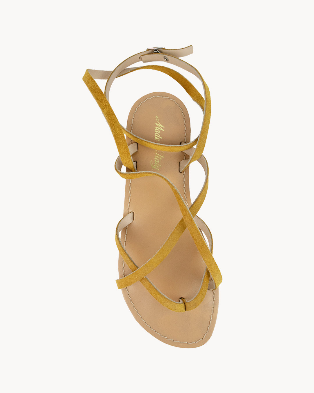 Sandalo donna Grecia in camoscio con cinturino