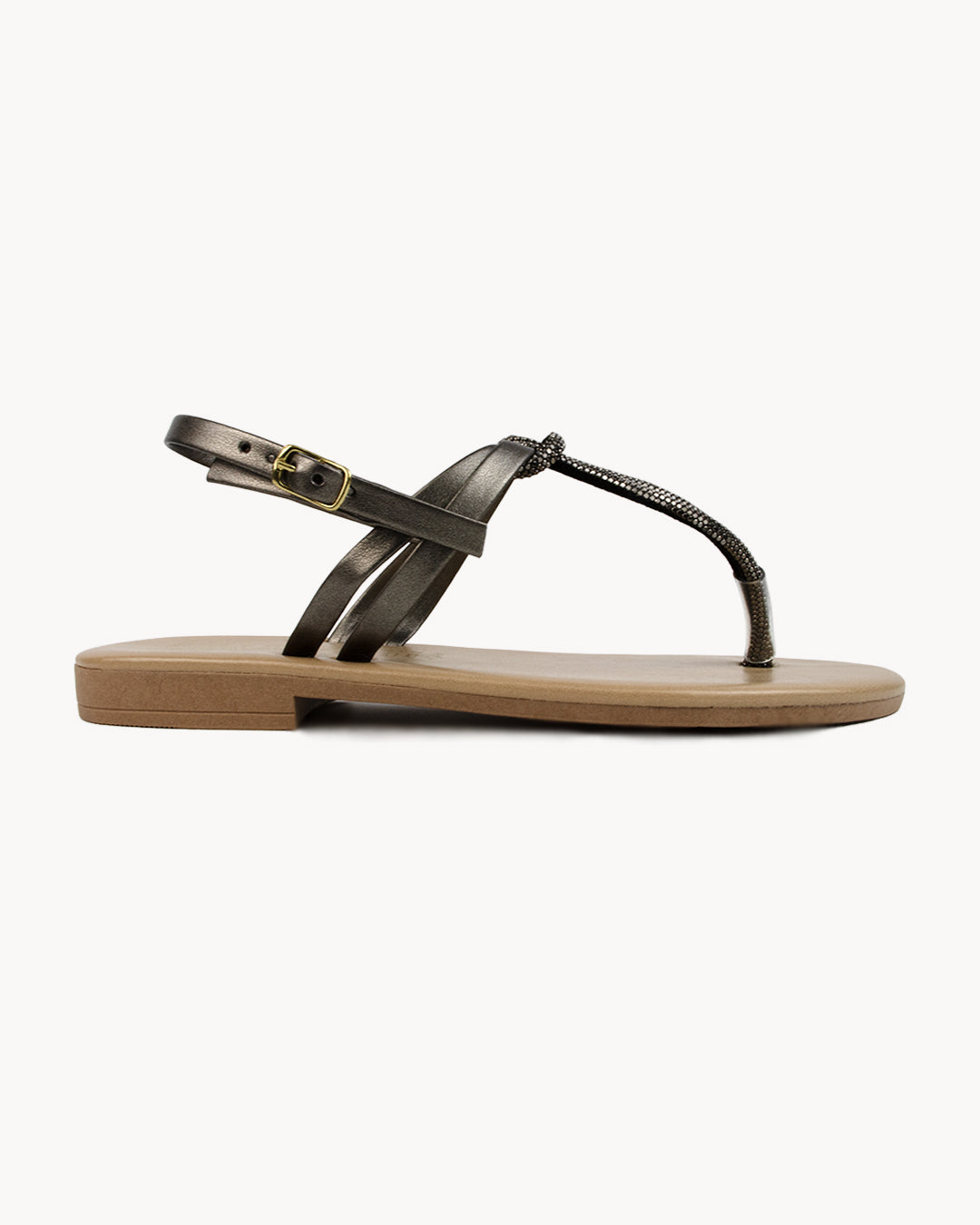 Sandalo donna Bellini Nodo in vera pelle con strass