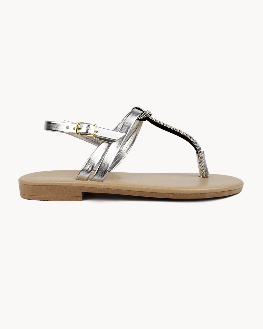 Sandalo donna Bellini Nodo in vera pelle con strass