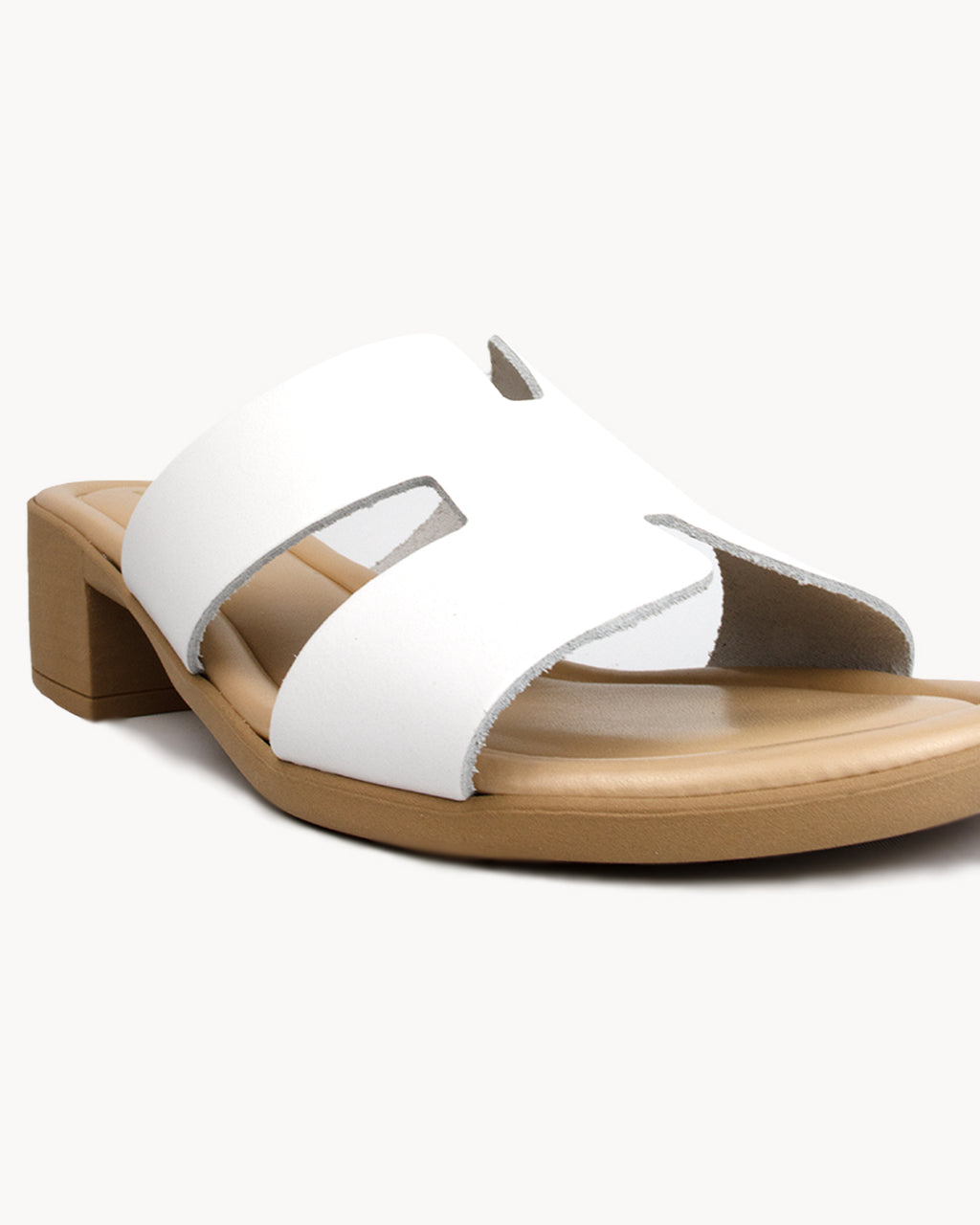 Sandalo H in pelle con tacco