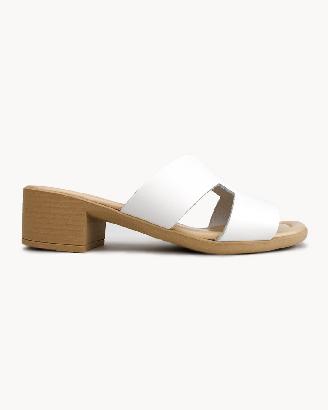 Sandalo H in pelle con tacco