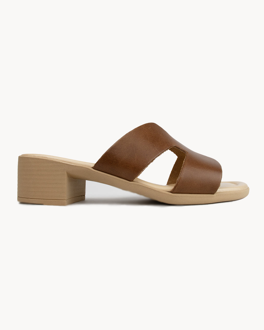 Sandalo H in pelle con tacco