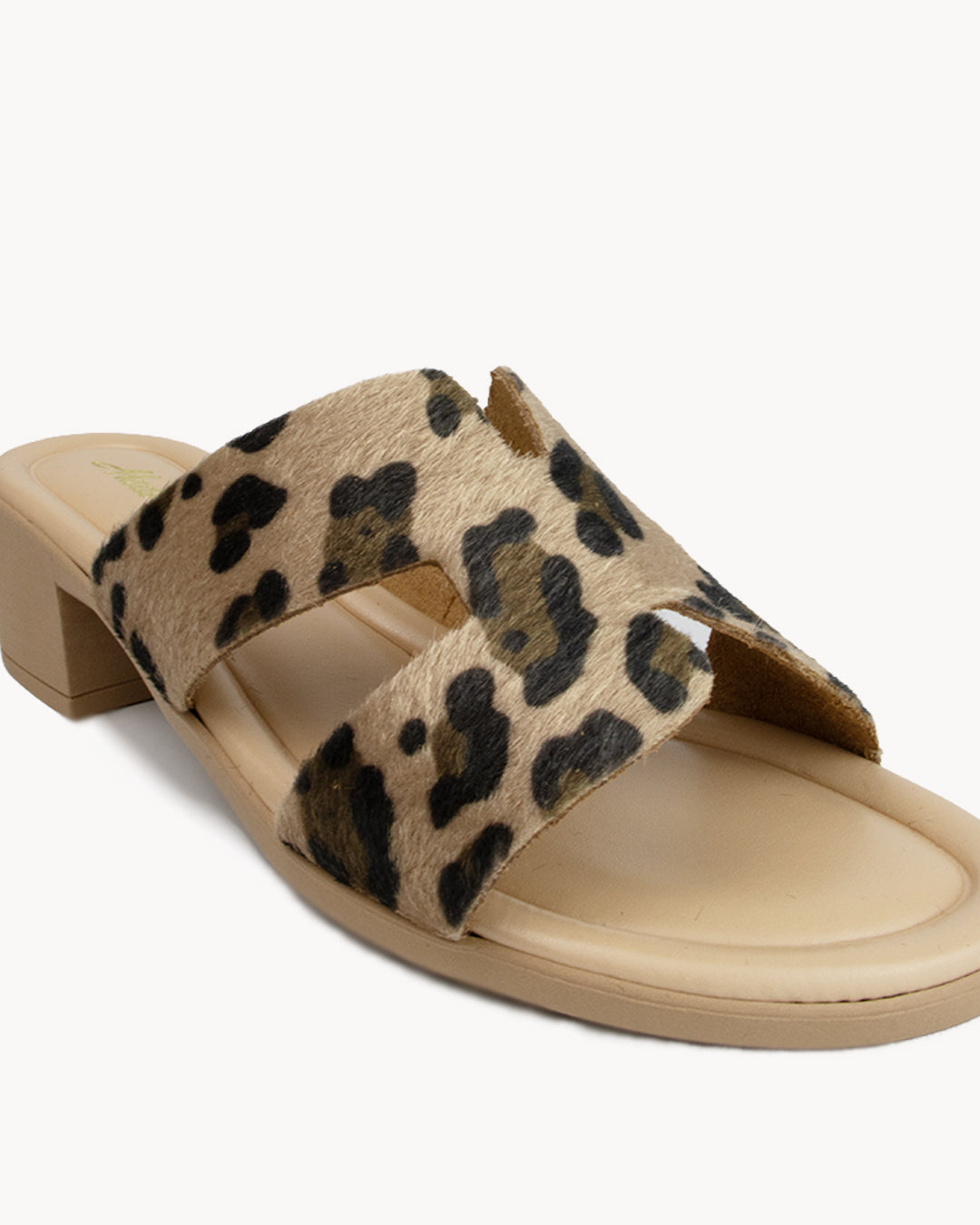 Sandalo H in pelle con tacco