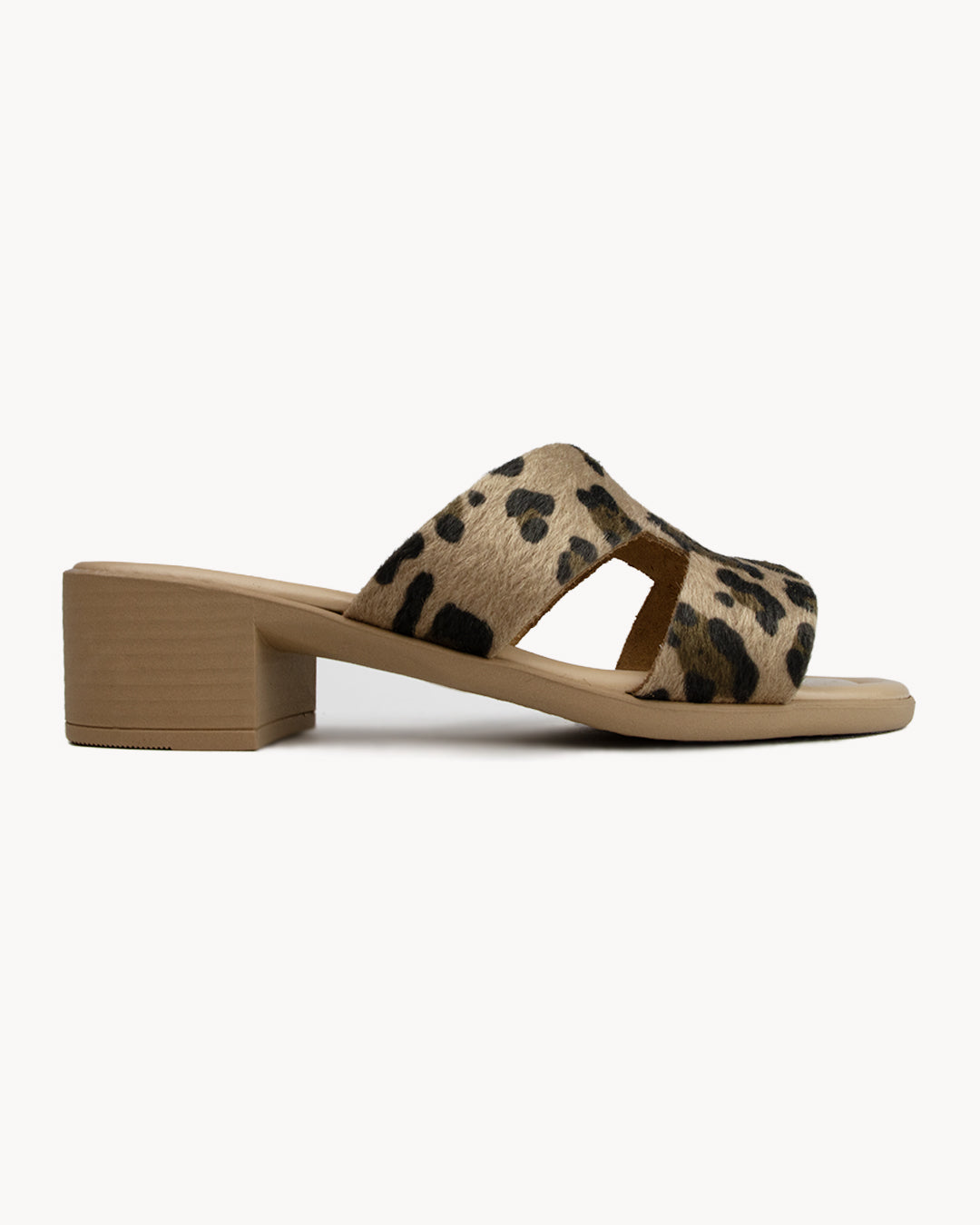 Sandalo H in pelle con tacco