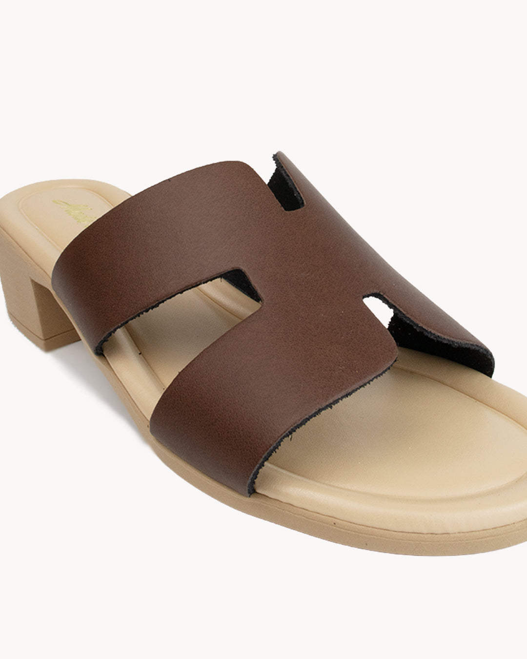 Sandalo H in pelle con tacco