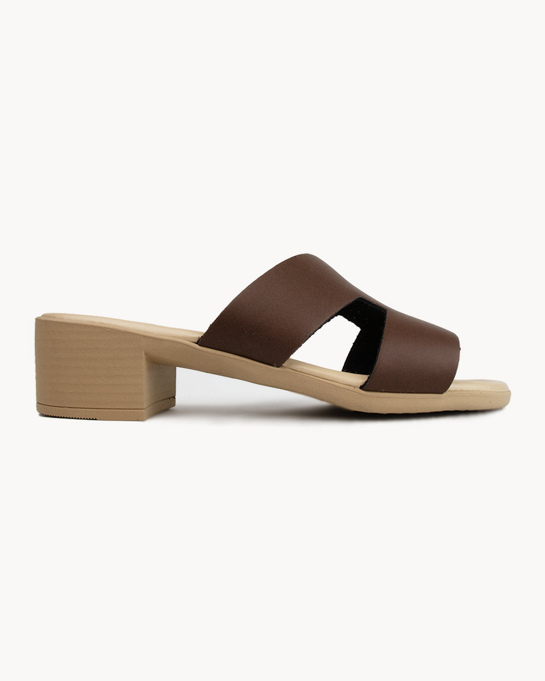 Sandalo H in pelle con tacco