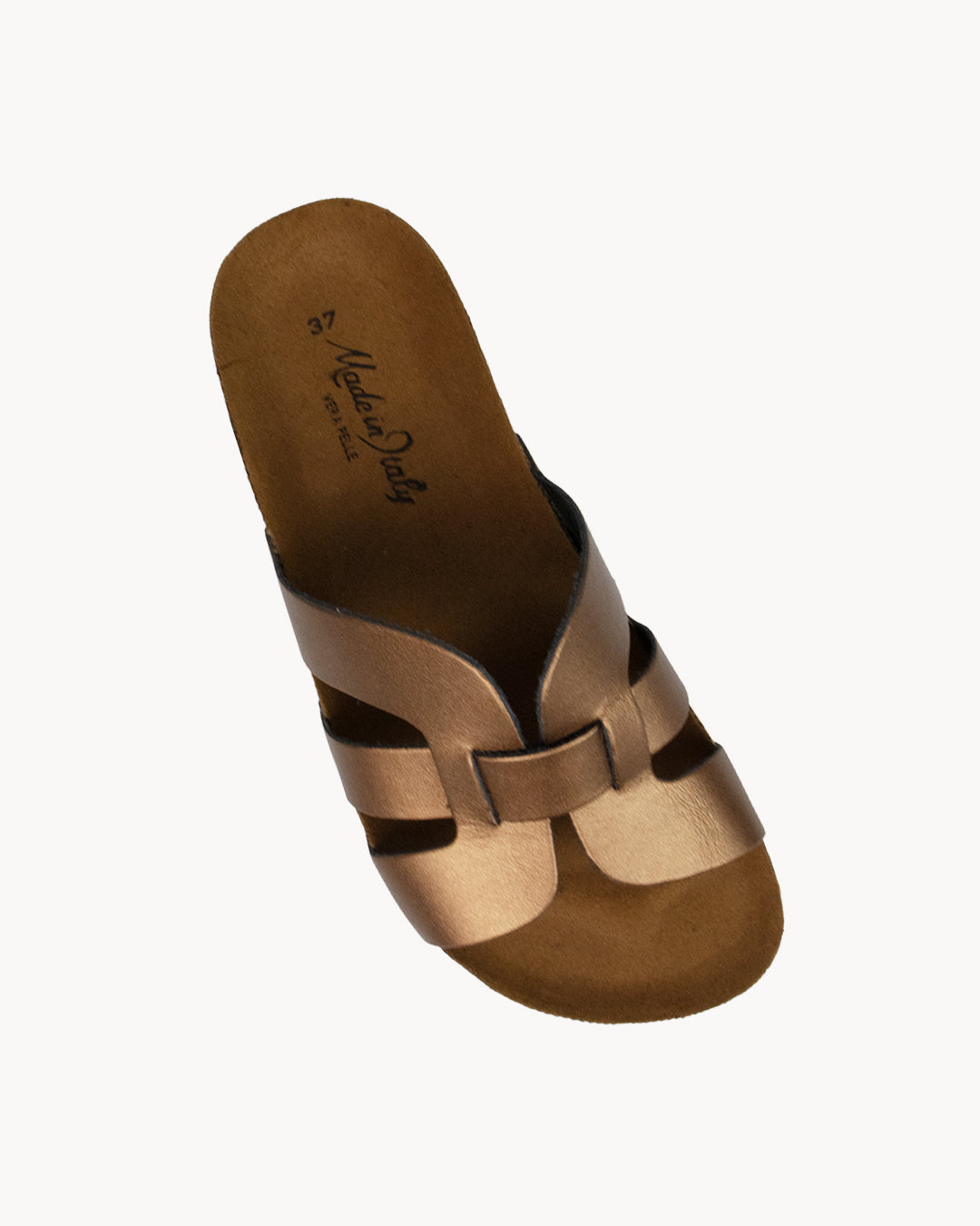 Sandalo Valeria in pelle metallizzata