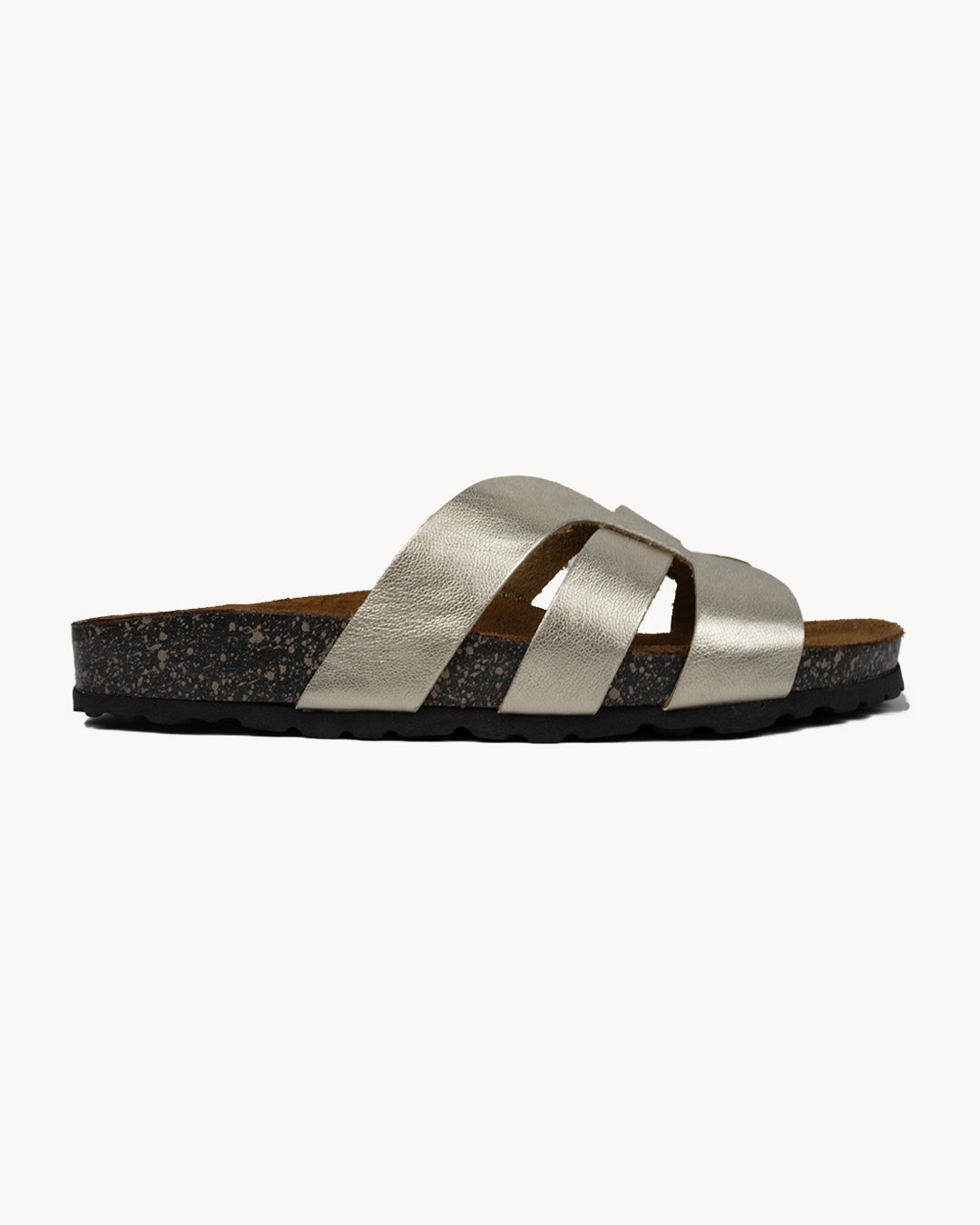 Sandalo Valeria in pelle metallizzata