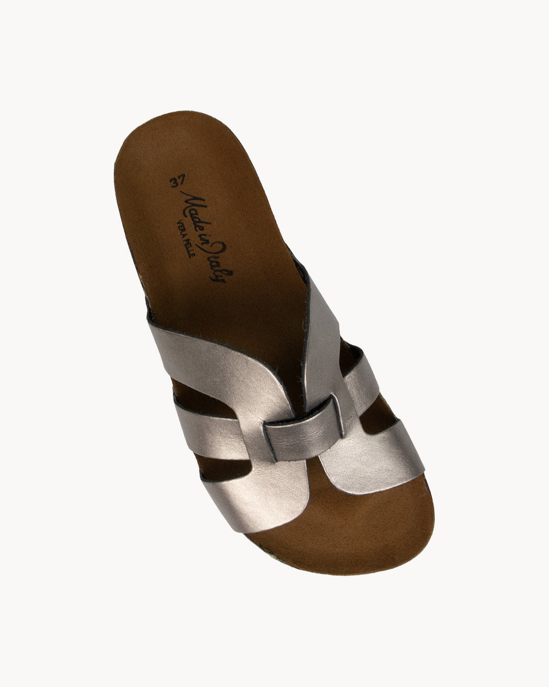 Sandalo Valeria in pelle metallizzata