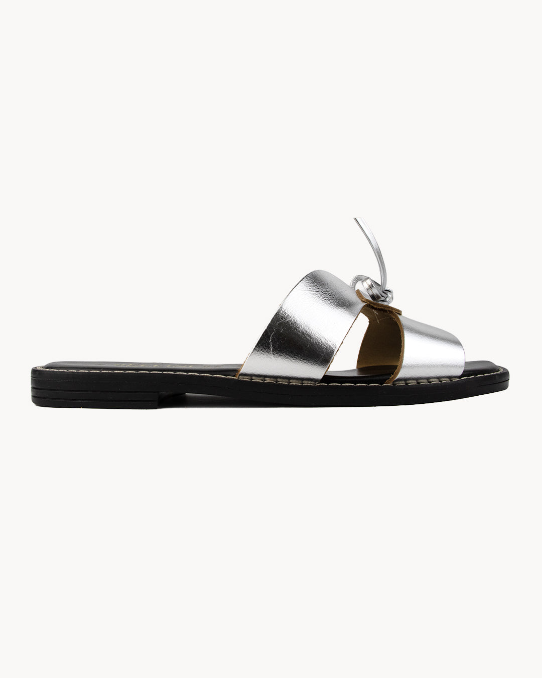 Sandalo H con fiocco in pelle