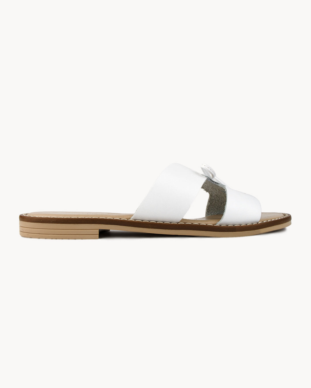 Sandalo H con fiocco in pelle