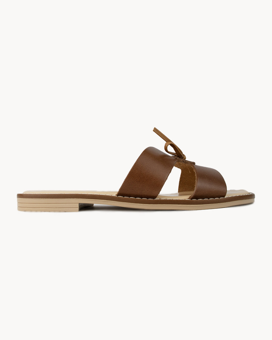 Sandalo H con fiocco in pelle