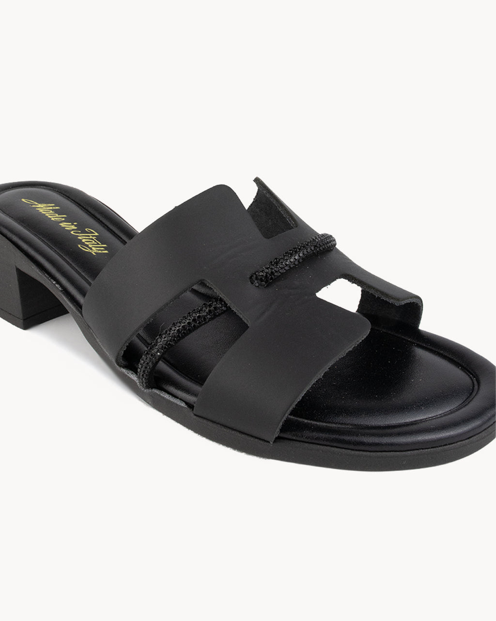 Sandalo Sibilla in pelle con tacco