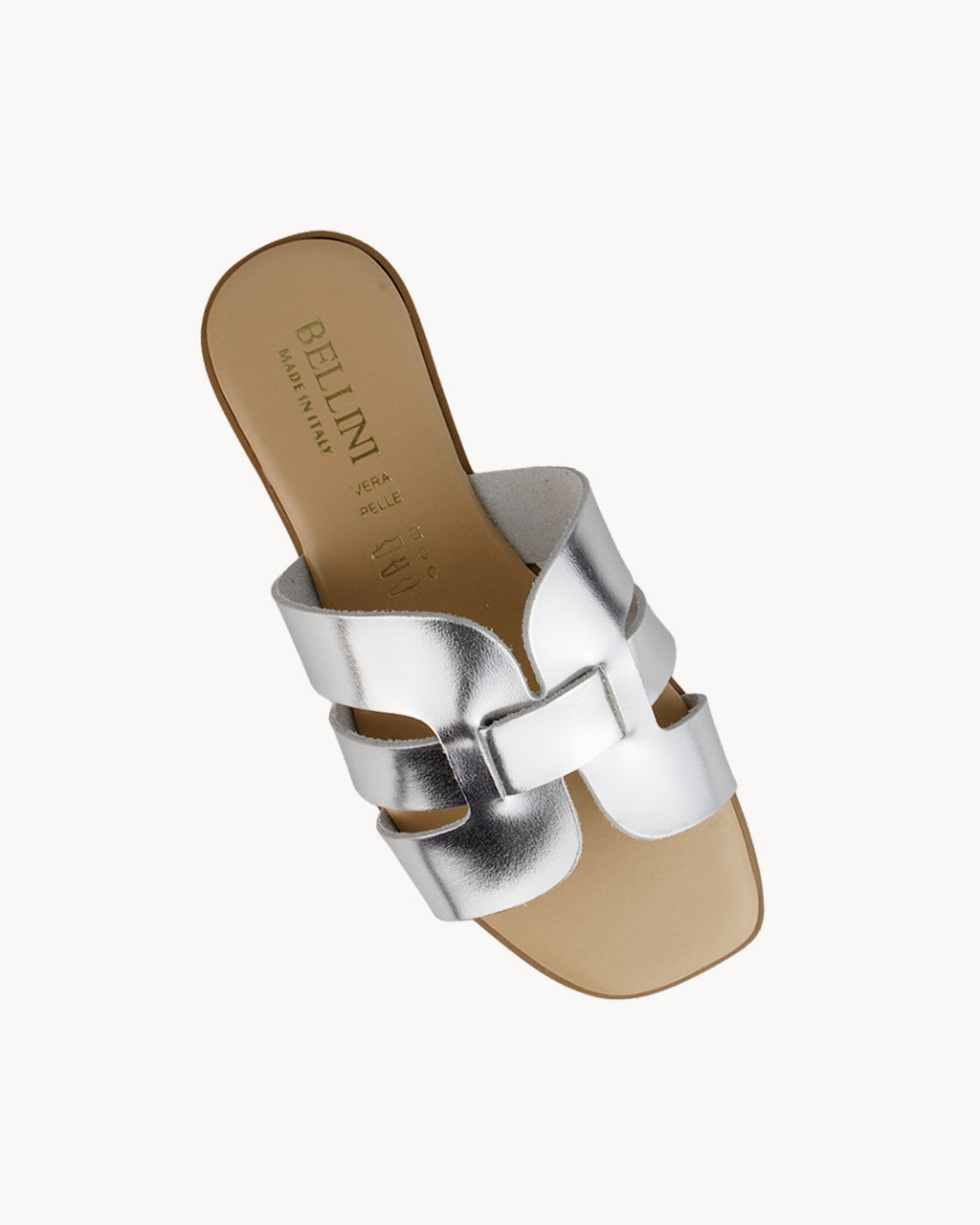 Valentina Metallic Leather Sandal