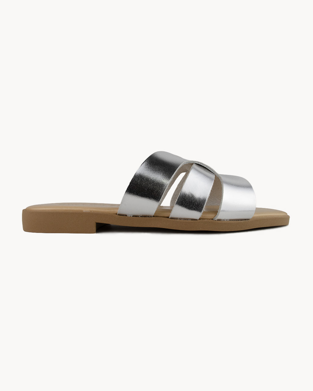 Valentina Metallic Leather Sandal
