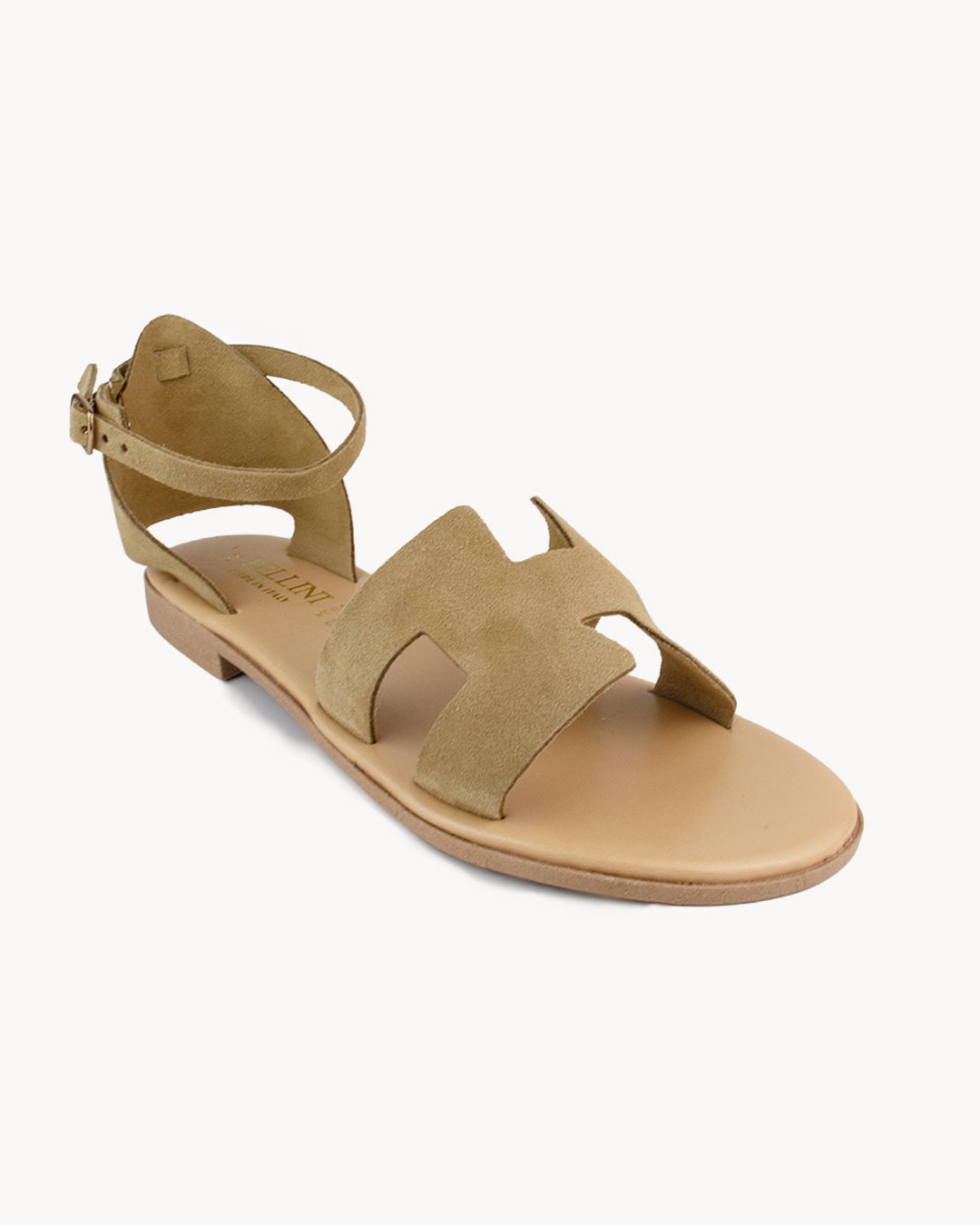 Sandalo Vesuvio in camoscio con cinturino