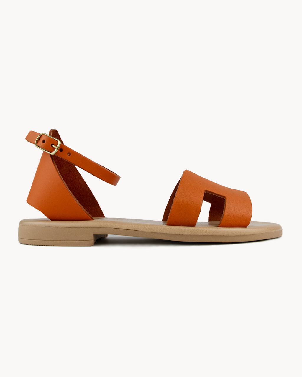 Vesuvio leather sandal with ankle strap