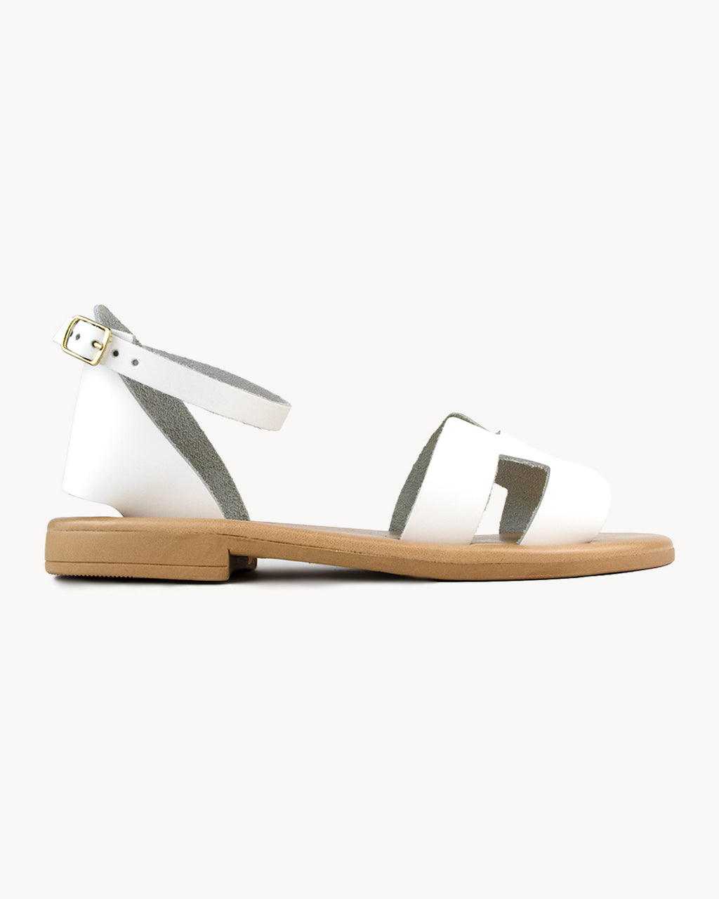 Vesuvio leather sandal with ankle strap