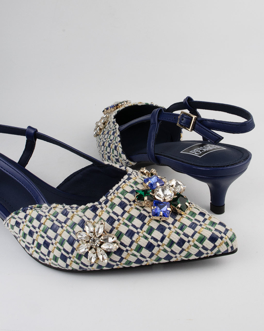 Slingback raffia multicolor Enrico Coveri