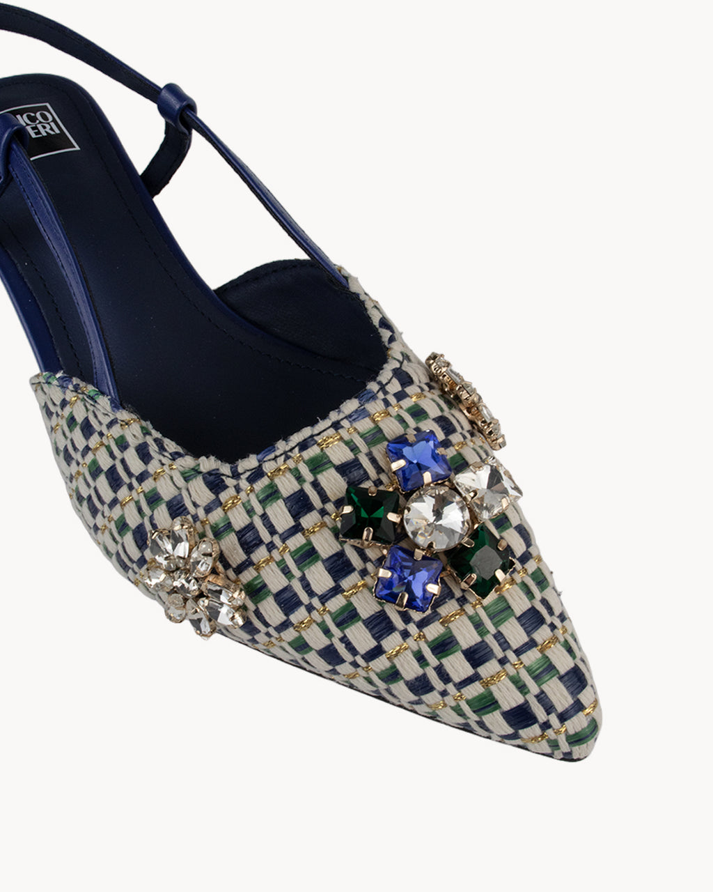 Slingback raffia multicolor Enrico Coveri