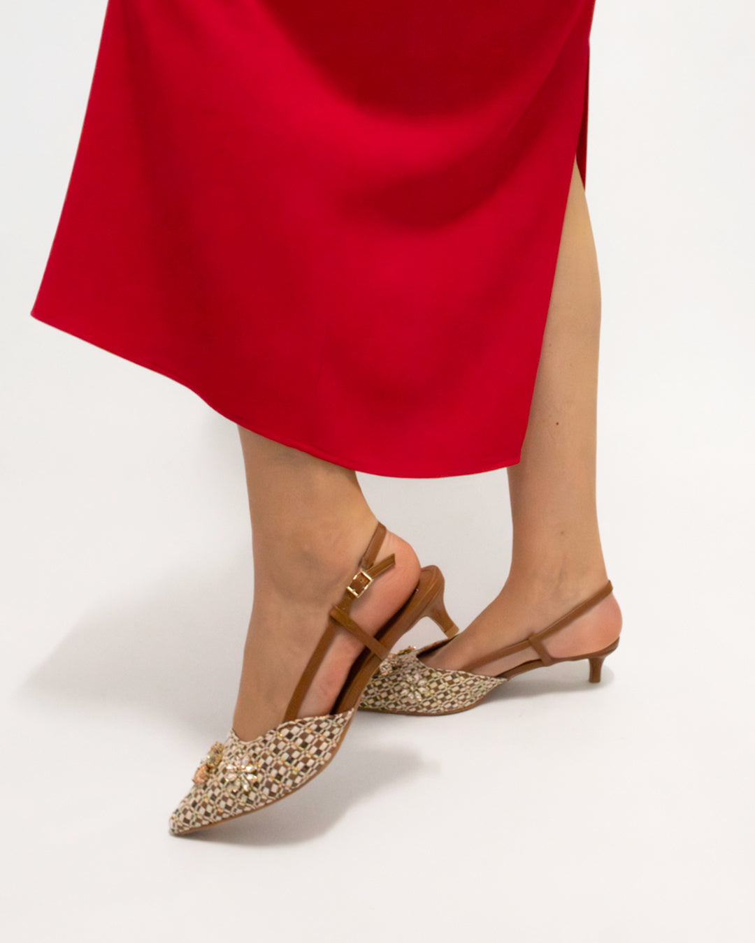 Slingback rafia multicolor Enrico Coveri