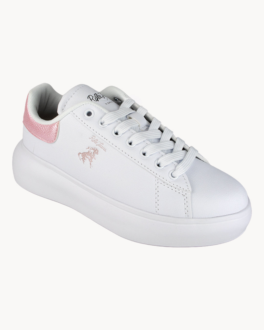 Sneakers Rifle con lacci e patch posteriore metallizzata