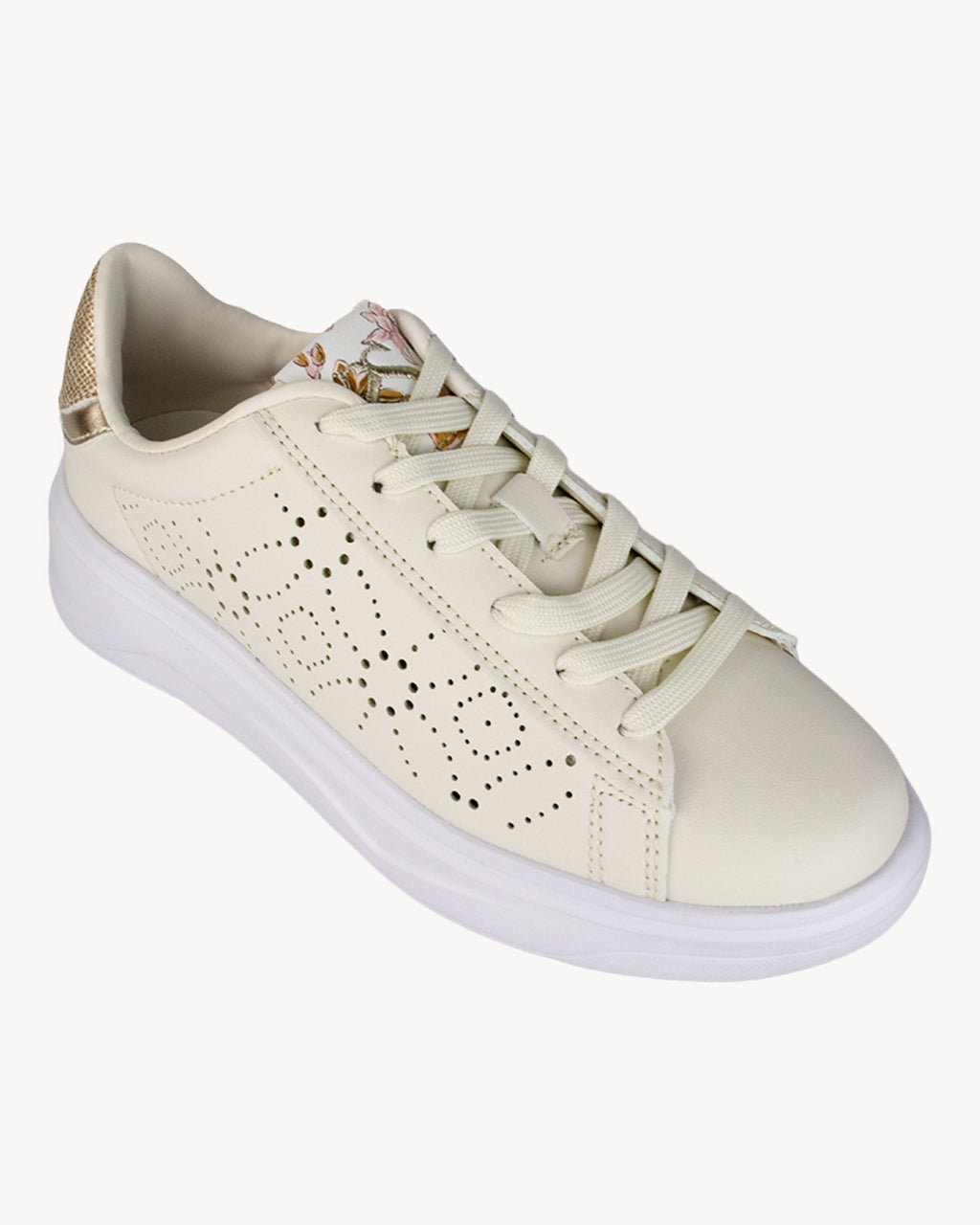 Sneakers Solo Soprani Couture con decorazione laser e patch posteriore metallizzata