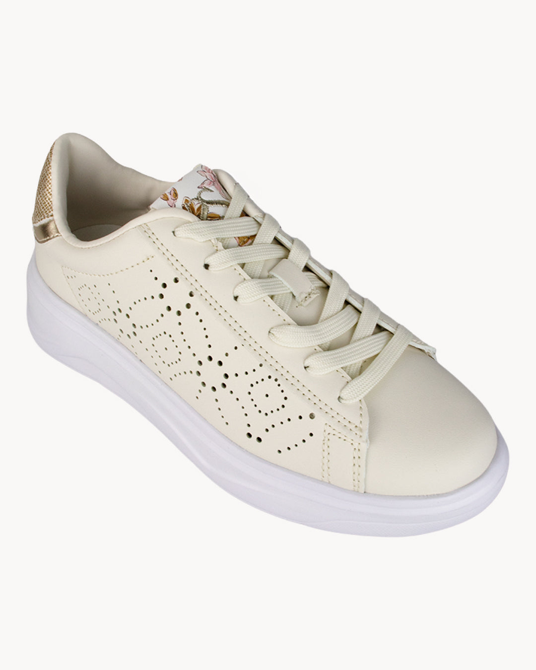 Sneakers Solo Soprani Couture con decorazione laser e patch posteriore metallizzata