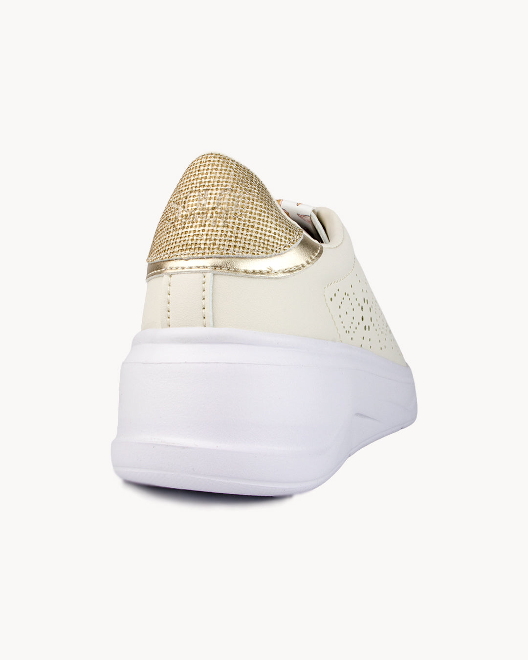 Sneakers Solo Soprani Couture con decorazione laser e patch posteriore metallizzata