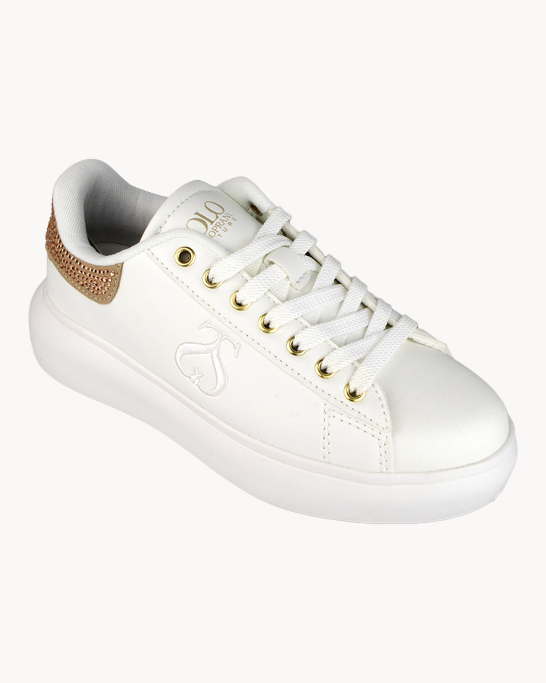 Sneakers Solo Soprani Couture con patch posteriore strass