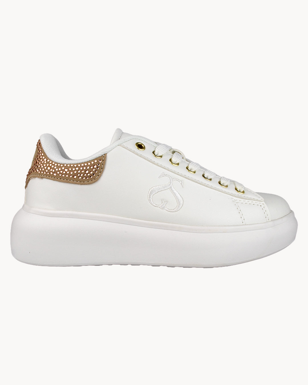 Sneakers Solo Soprani Couture con patch posteriore strass