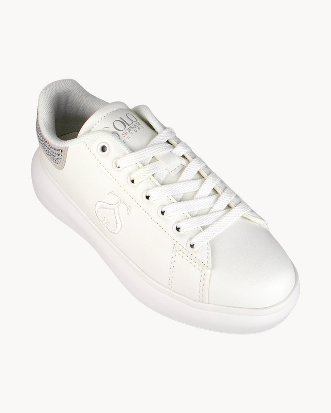 Sneakers Solo Soprani Couture con patch posteriore strass