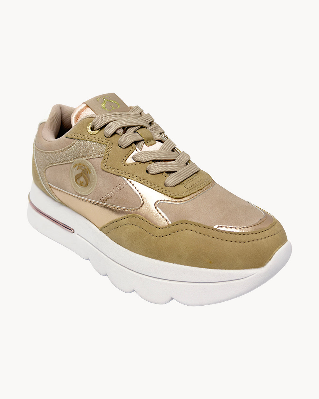 Sneakers platform Solo Soprani Couture con dettagli metallizzati