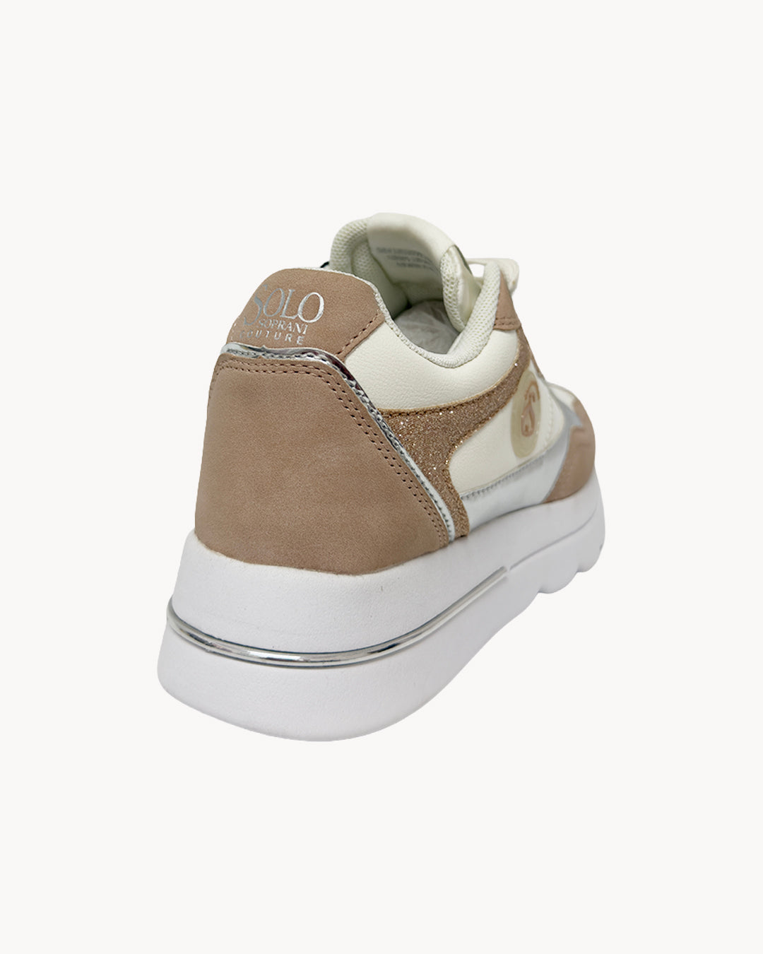Sneakers platform Solo Soprani Couture con dettagli metallizzati