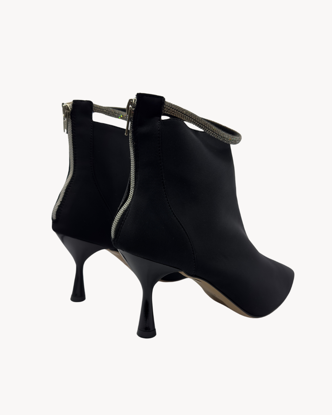 80mm Matte Spandex Ankle Boots